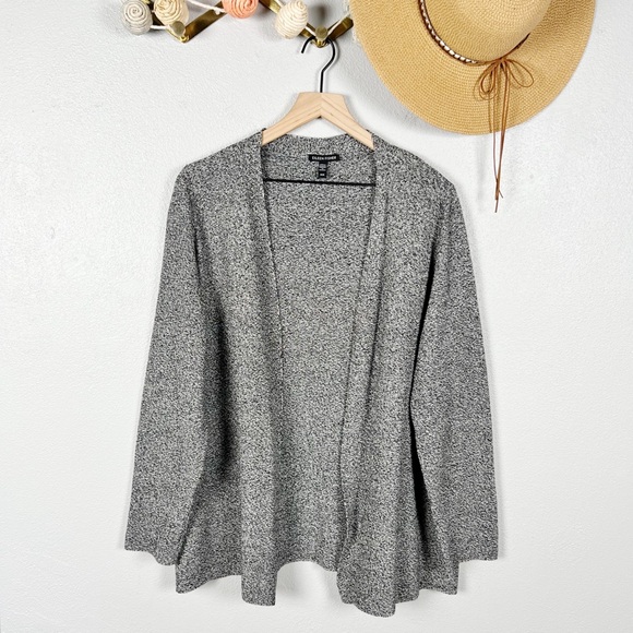 Eileen Fisher Open Front Organic Linen/Cotton Cardigan Size Medium - Picture 2 of 8